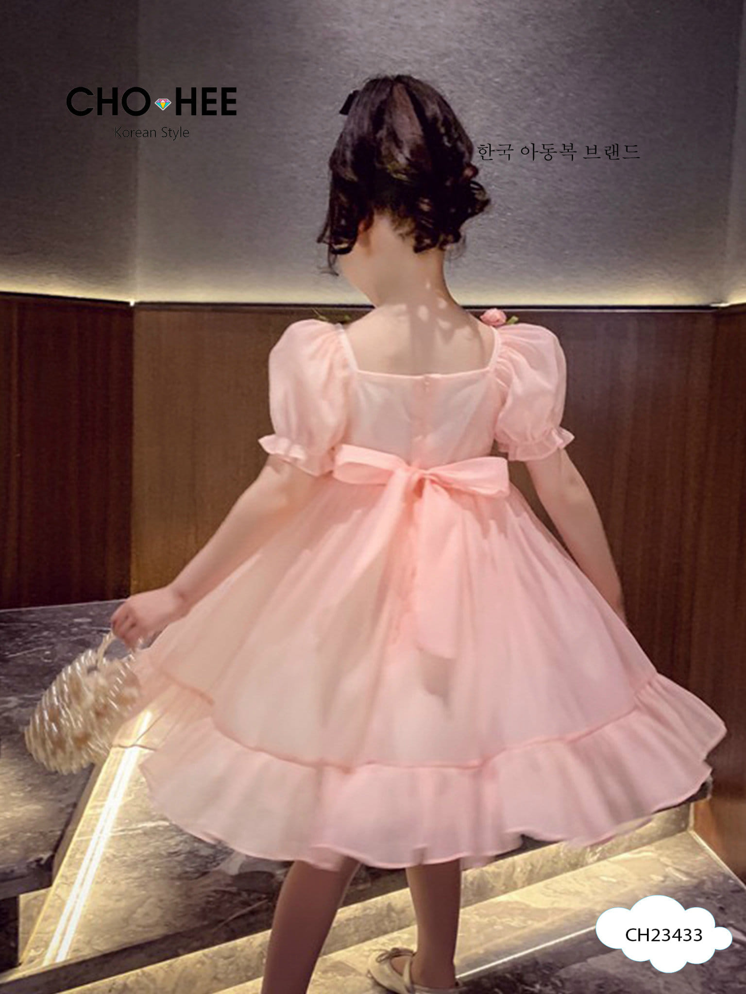 Đầm công chúa đẹp cho bé gái hoa hồng dự tiệc size 10-40kg hàng thiết kế cao cấp