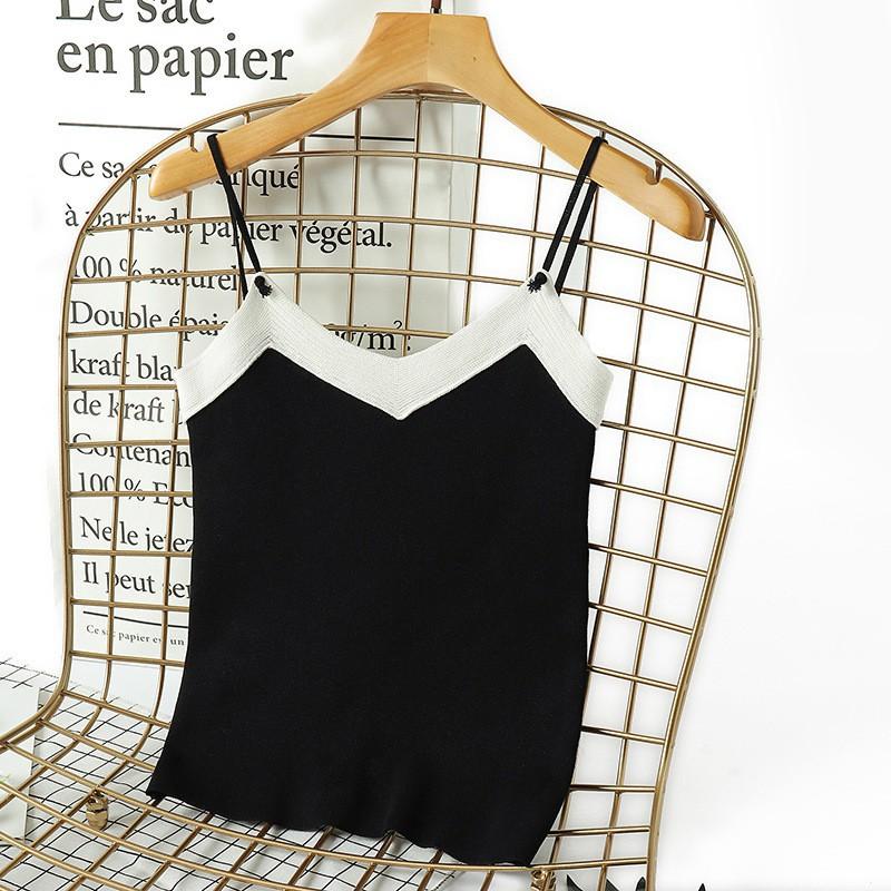 Áo Tank Top Dệt Kim Thiết Kế Hở Lưng Quyến Rũ
