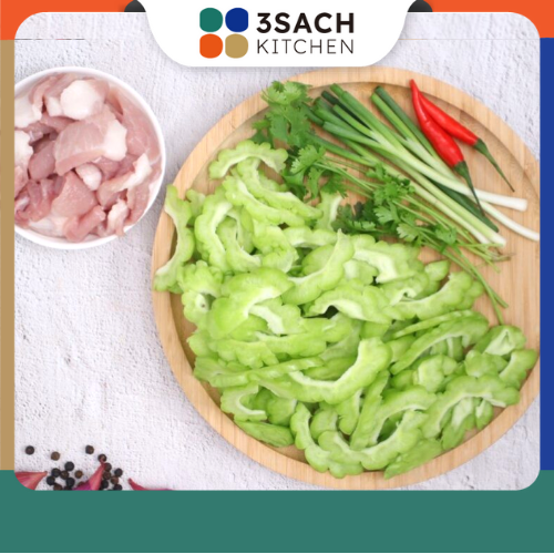 Khổ qua xào thịt 3S khay 500gr - Nguyên liệu đã được sơ chế