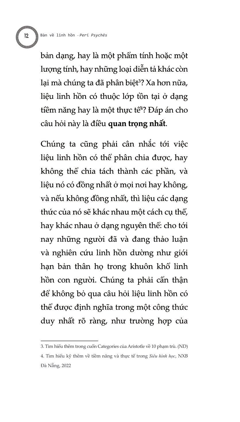 Bàn Về Linh Hồn - Peri Psychēs - Tác Phẩm Triết Học Kinh Điển