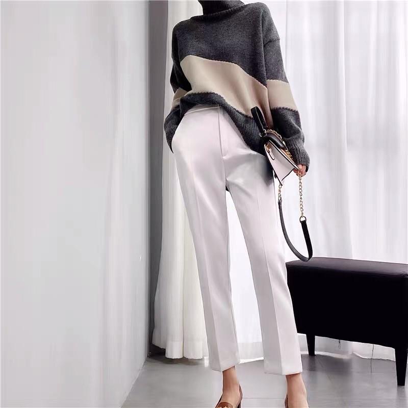 Quần tây lụa ống côn