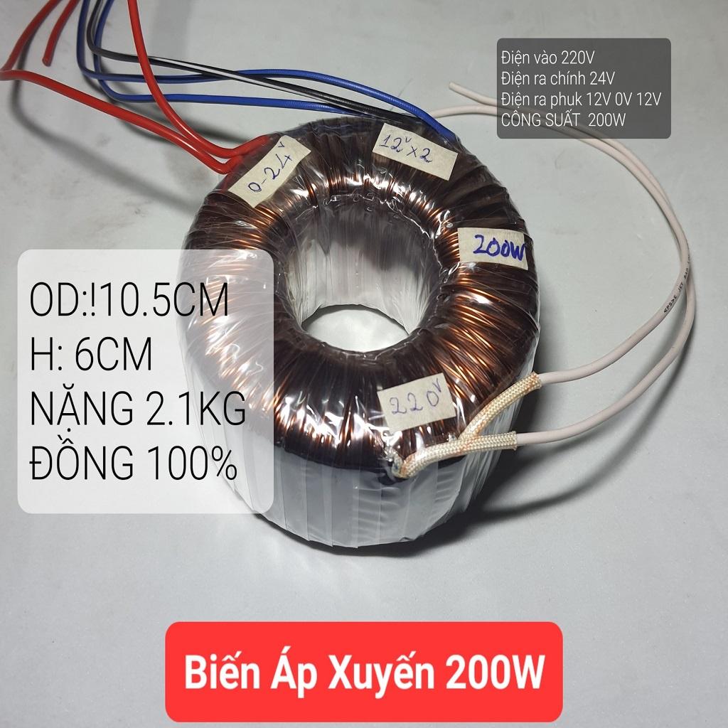 Mua Biến Áp Xuyến 200W (24V)(12V 0V 12V).ĐỒNG 100% tại Biến Áp ...