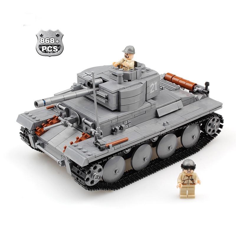 Đồ chơi Lắp Ráp Xe Tank Đức Thế chiến II - Kazi 82012 Tank War II - Xếp hình thông minh - Mô hình trí tuệ