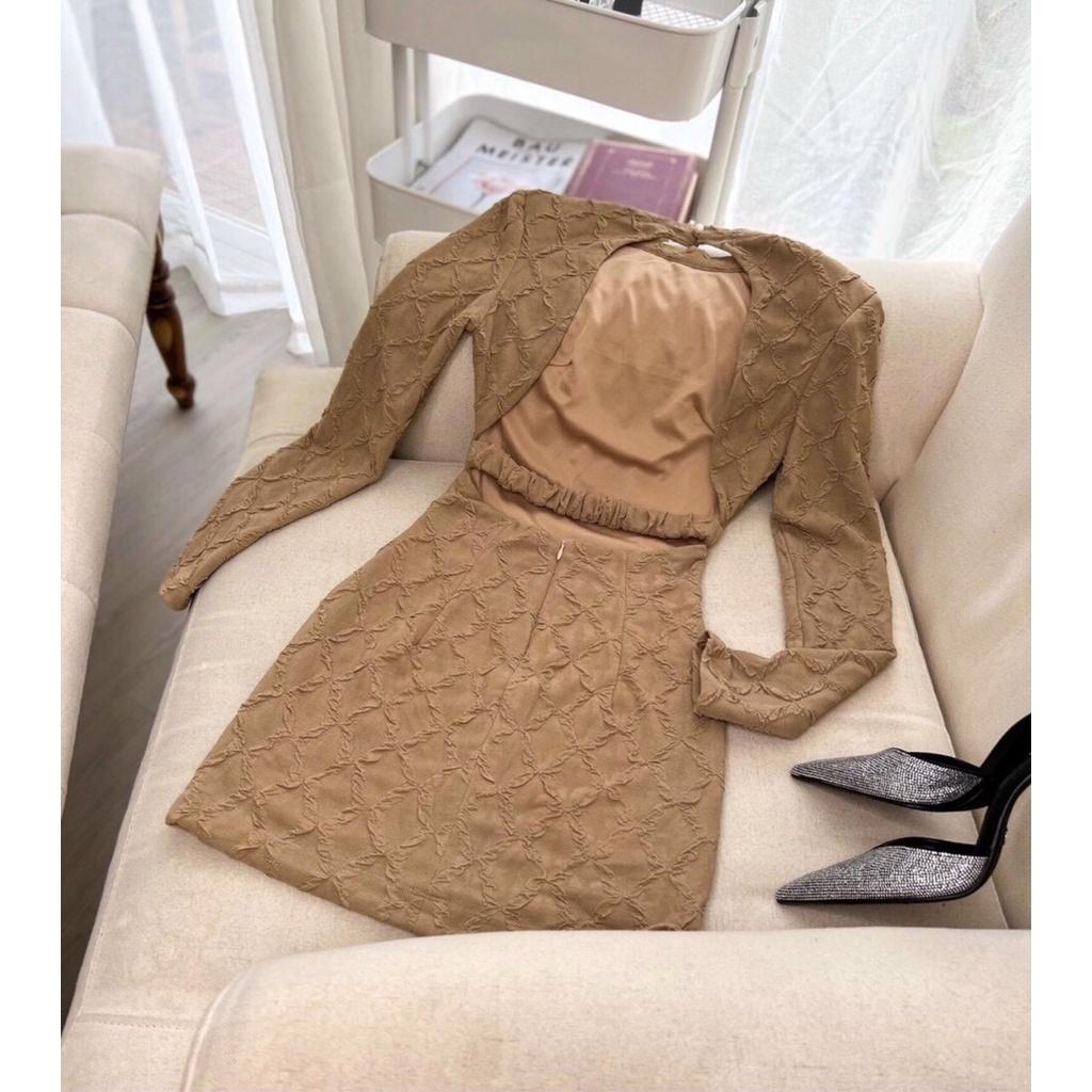 Váy sóng hở lưng body Miix