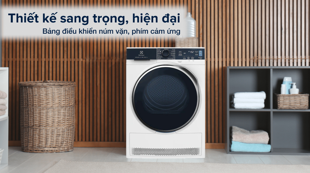 [HÀNG CHÍNH HÃNG]Máy sấy bơm nhiệt Electrolux 9 kg EDH903R9WB- GIAO HÀNG TOÀN QUỐC