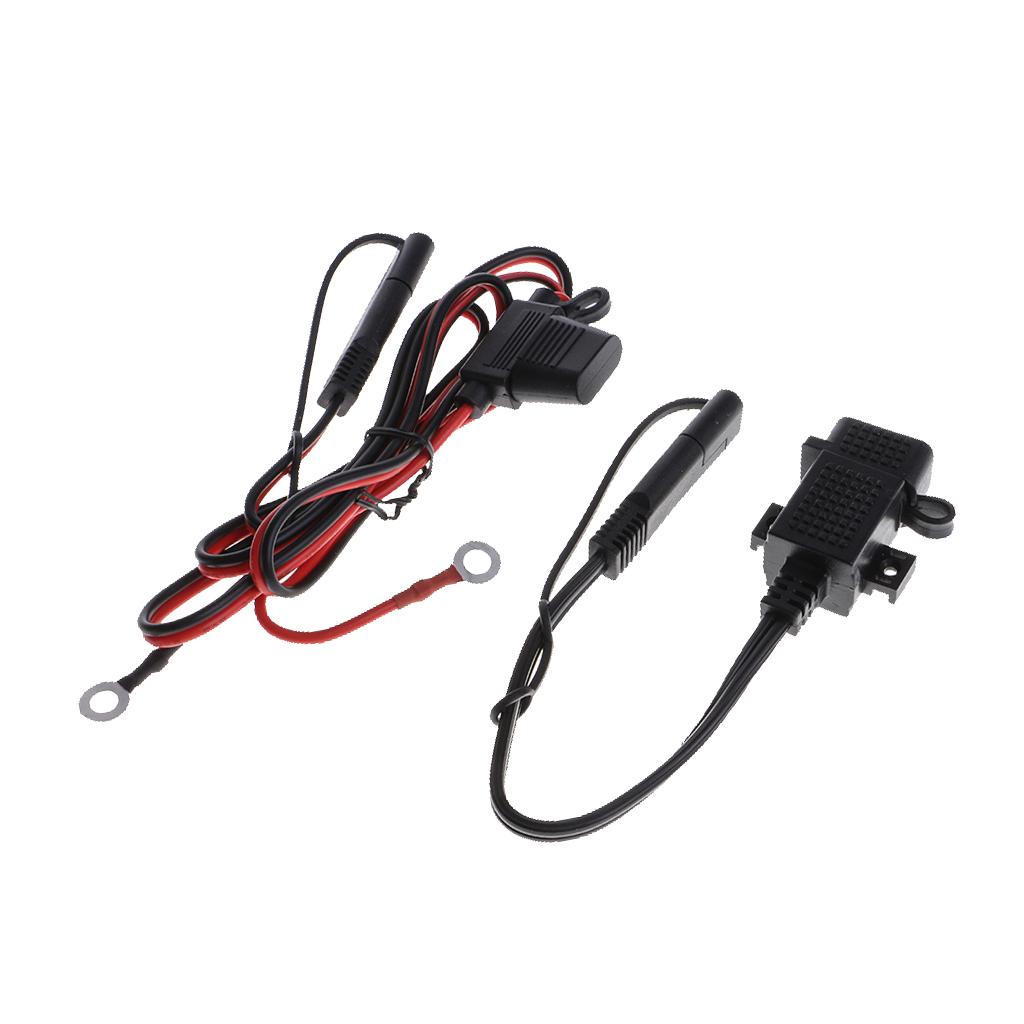 3.1Amp Waterproof Motorcycle USB Charger Kit SAE To USB Adapter for Phones