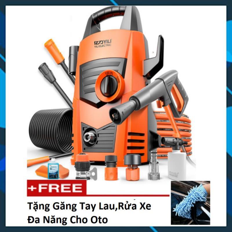 Bơm áp lực cao phun rửa oto xe hơi, xe máy 628 TL tặng gang tay lau xe M 241