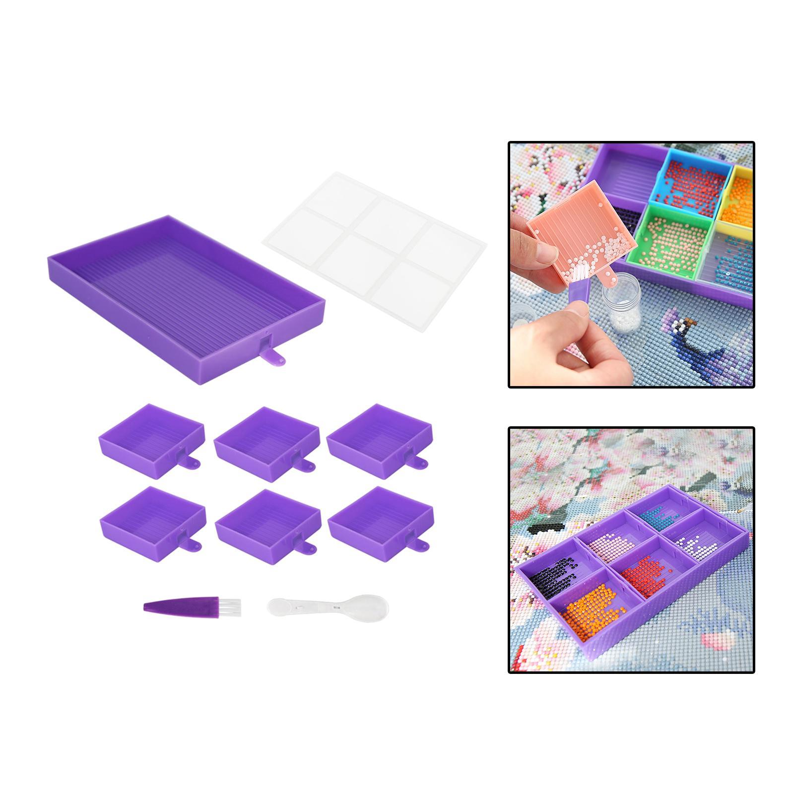 Diamond Paintings Tray Kits Container Diamond Paintings Brush DIY Art Crafts