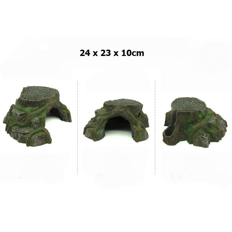 KHO-HN * Mẫu gốc cây giả tạo nền cho rùa leo hay trang trí bể thủy sinh làm hang cho cá bơi, DIY