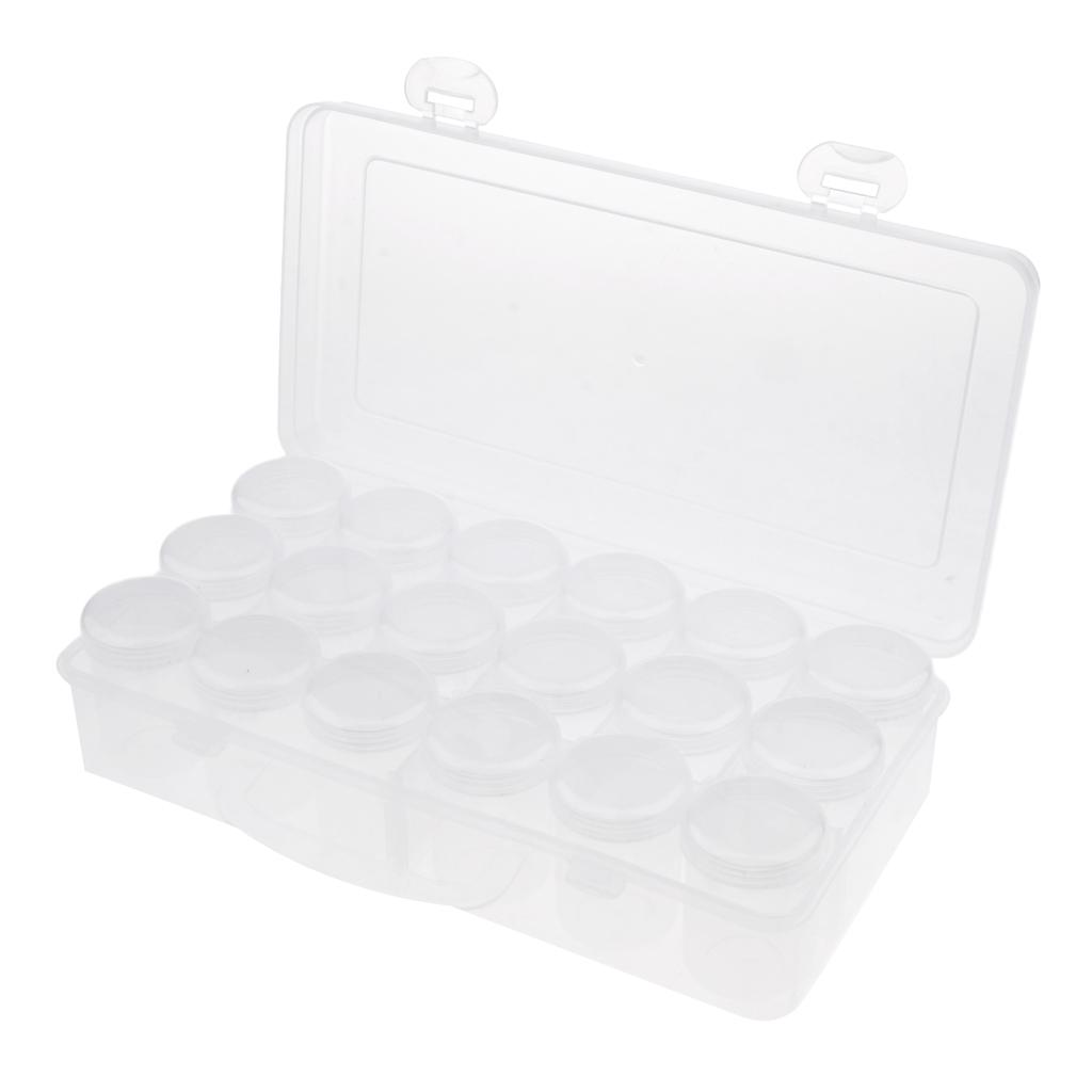 18pcs Empty Makeup Jar Pot Travel Face Cream/Lotion/Cosmetic Pill Containers