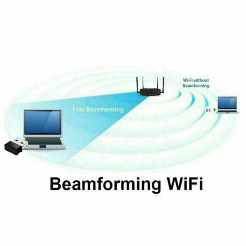 Wifi không dây Ac1200mbps Mini Adapter Băng tần kép 2.4GHz Thẻ mạng Usb3.0 5GHz Tương thích cho Máy tính xách tay Pc