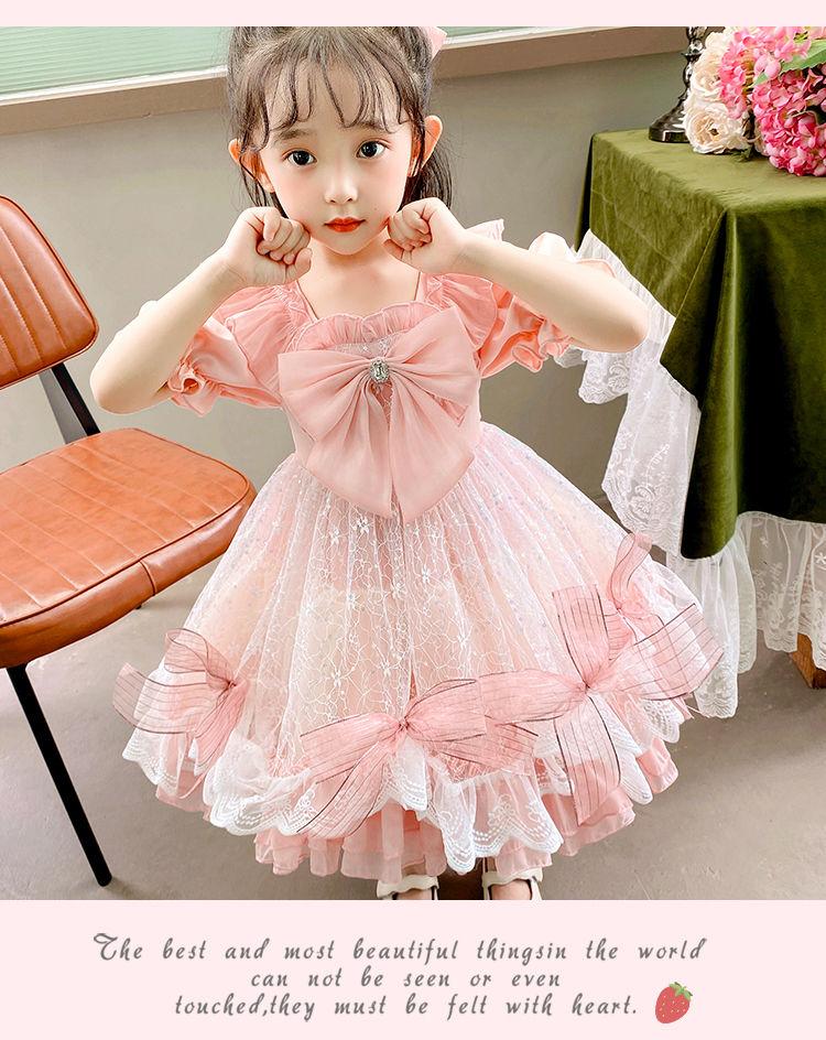 CHENGRUI Lolita cô gái công chúa váy trẻ em ăn mặc cô gái mùa hè váy trẻ em mùa hè váy pongee bé ăn mặc mùa hè