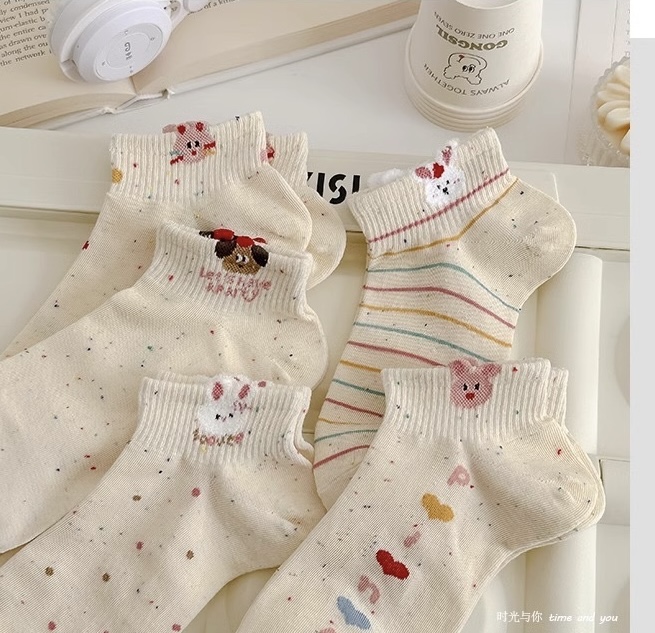 SET 5 ĐÔI TẤT VỚ NƠ NỮ DỄ THƯƠNG MÃ 47 DÀNH CHO NỮ