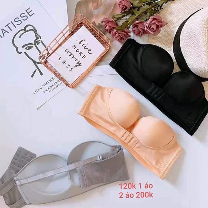 Áo lót cup ngực không dây chống tụt mặc áo hở vai