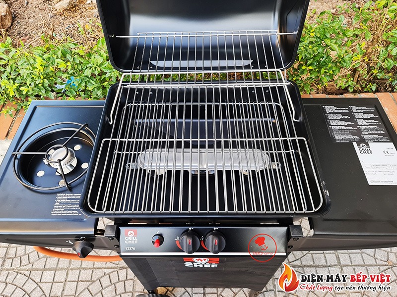 Bếp Nướng Gas Cao Cấp BBQ Grill 376, Bếp Nướng Ngoài Trời, Bếp Nướng Không Khói, Bếp Nướng Sân Vườn