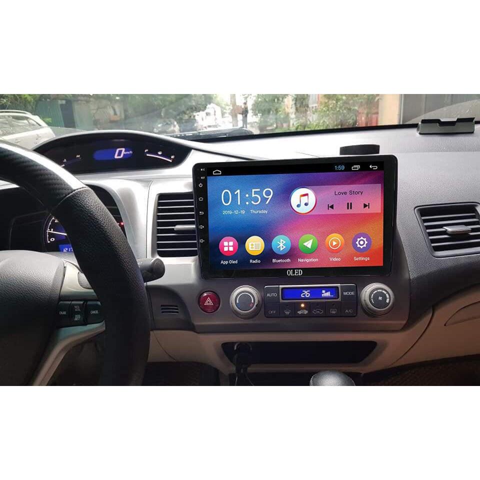 Bộ màn hình OLED C2 lắp sim 4G cho xe HONDA CIVIC 2007-2012,RAM 2G,ROM 32G-camera giám sát trên ô tô,phụ