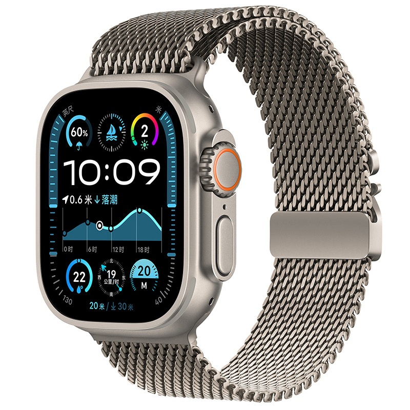 Dây Thép Milan Loop Novel Lock cho Apple Watch Series 4/5/6/7/8/9/SE1,2/10 &amp; Apple Watch Ultra 1/2 Size 40/41/42mm &amp; 44/45/46/49mm - Hàng Chính Hãng