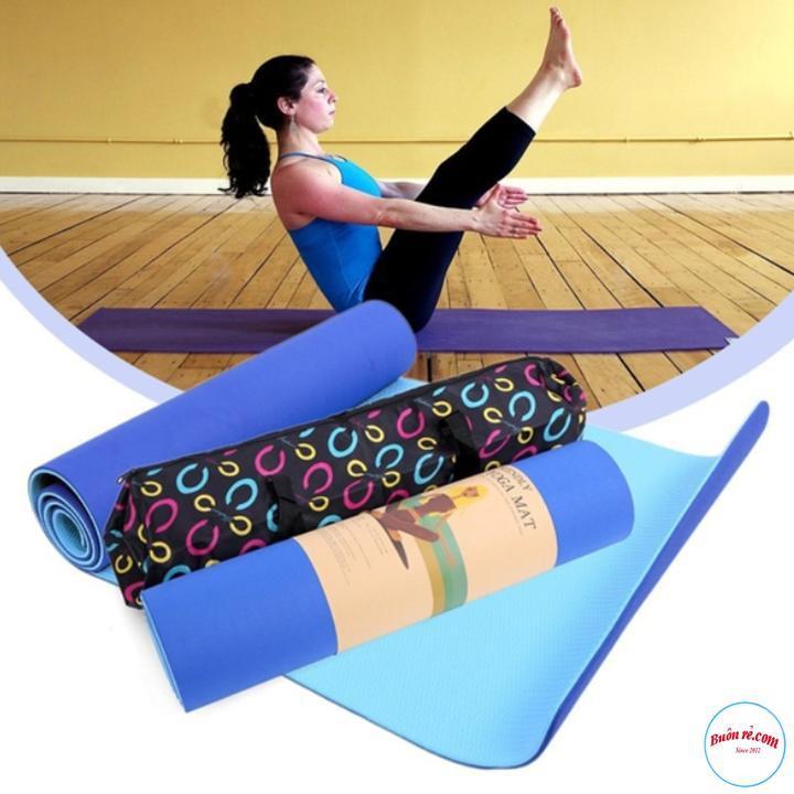 Thảm Tập Yoga TPE 2 Lớp Dày 6mm Cao Cấp Màu Sắc Đẹp Mắt 00854