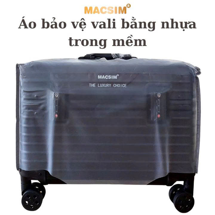 Vali hợp kim nhôm nguyên khối cao cấp Macsim Aksen hàng loại 1 MSAK168 Nhãn hiệu Macsim cao cấp cỡ 17 inches màu đen