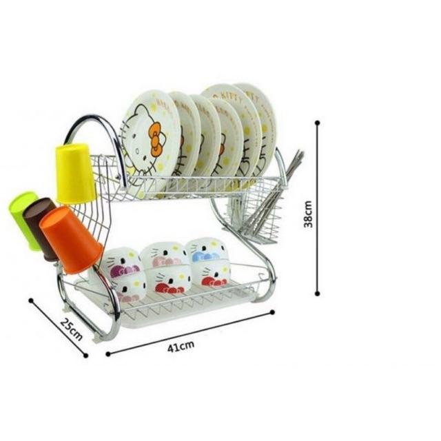 Giá úp bát 2 tầng inox tiện lợi