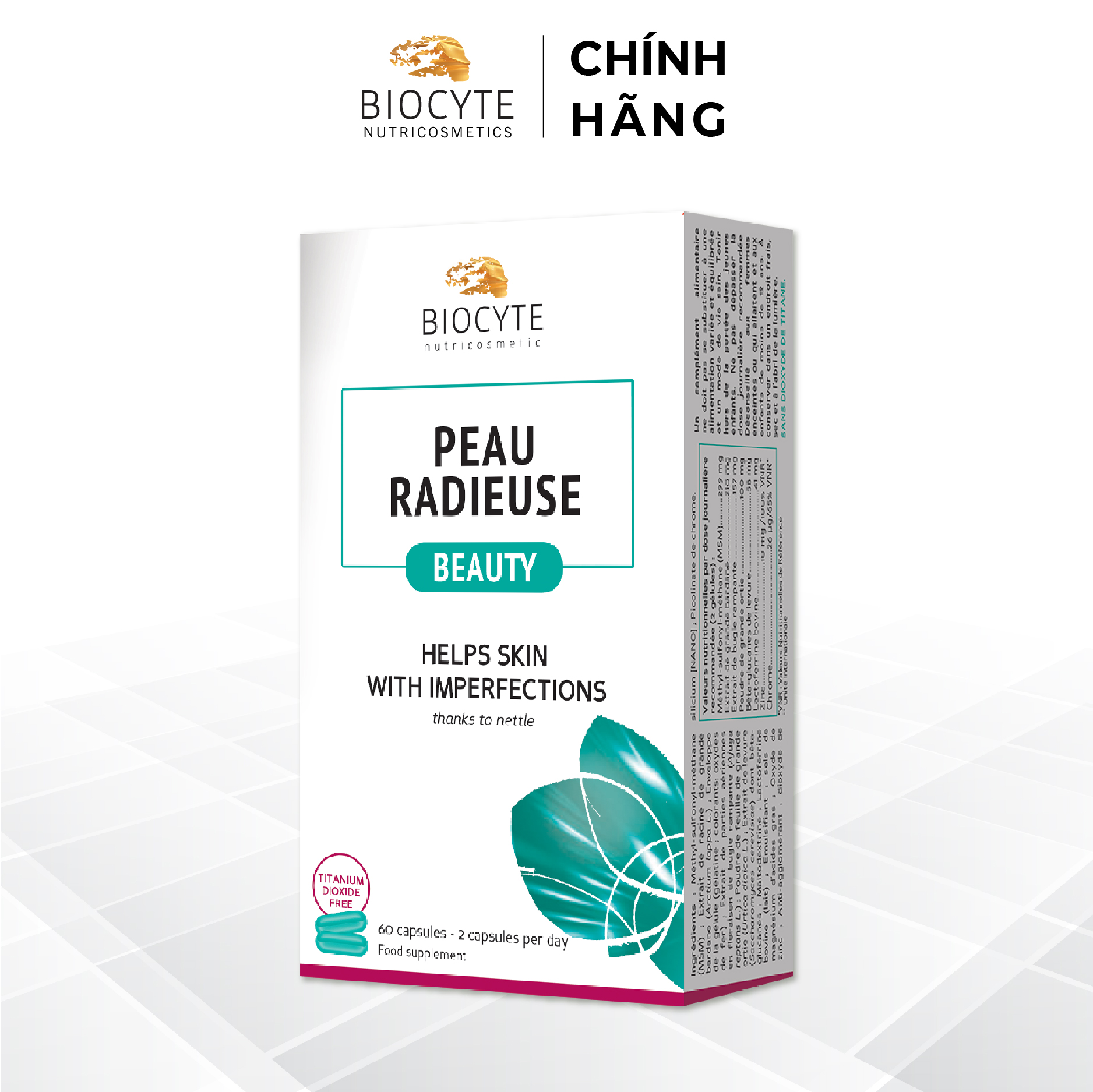 B07 Viên uống giúp giảm mụn BOC Peau Radieuse 60 viên