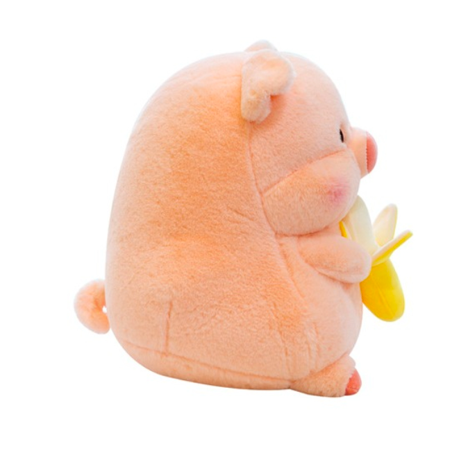 Thú nhồi bông Heo béo ôm qủa chuối đáng yêu - Size từ 22cm đến 50cm - Quà tặng gấu bông heo Lulu êm mịn