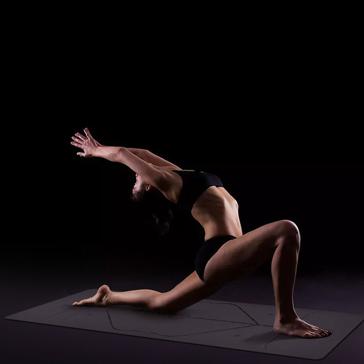 Thảm Yoga PU Định Tuyến, Chất Liệu Cao Su Thiên Nhiên PU 5mm x 183 x 66cm , Nặng 3kg Mềm Mại., Chống Trơn Trượt, Độ Đàn Hồi Tốt, Thấm Hút Mồ Hôi, Đường Định Tuyến In Rõ Nét