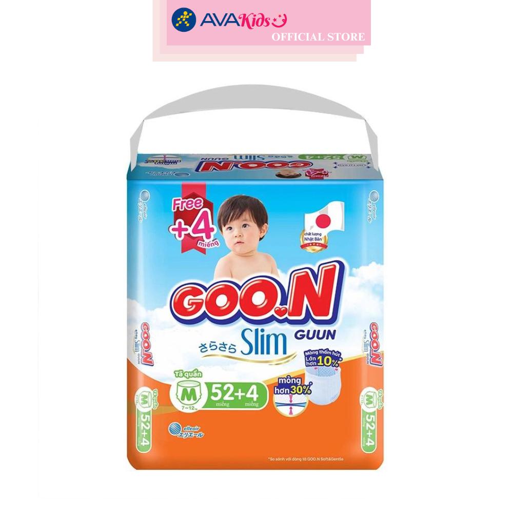 Tã quần GOO.N Slim size M 52 + 4 miếng (7 - 12 kg)
