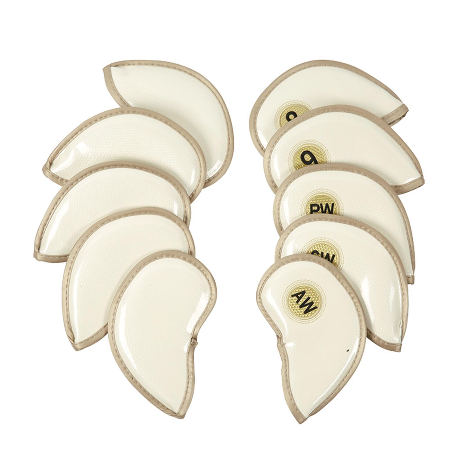 10Pcs Golf Iron Headcovers Set with Tags Scratch Resistant Golf Iron Covers Set Golf Club Head Covers Protection Wrap for Golfer Equipment