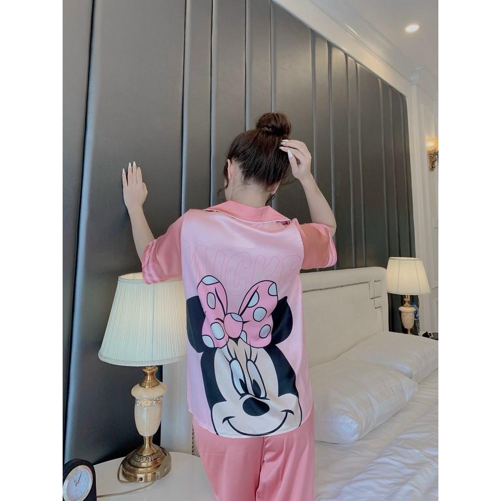 BỘ ĐỒ NGỦ LỤA MIKEY CÁ TÍNH MẶC SIÊU MÁT CHO MÙA HÈ