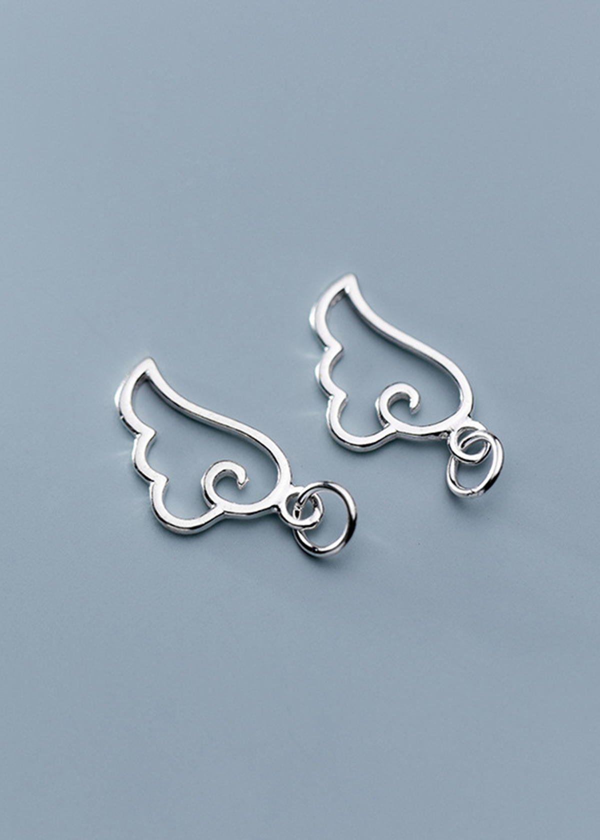 Combo 4 cái charm bạc cánh thiên thần treo - Ngọc Quý Gemstones