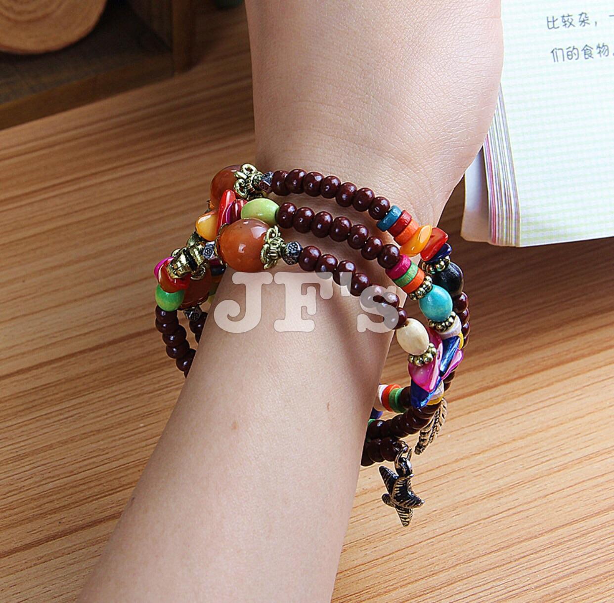 Vòng đeo tay nhiều lớp, vòng tay bohemian tây tạng