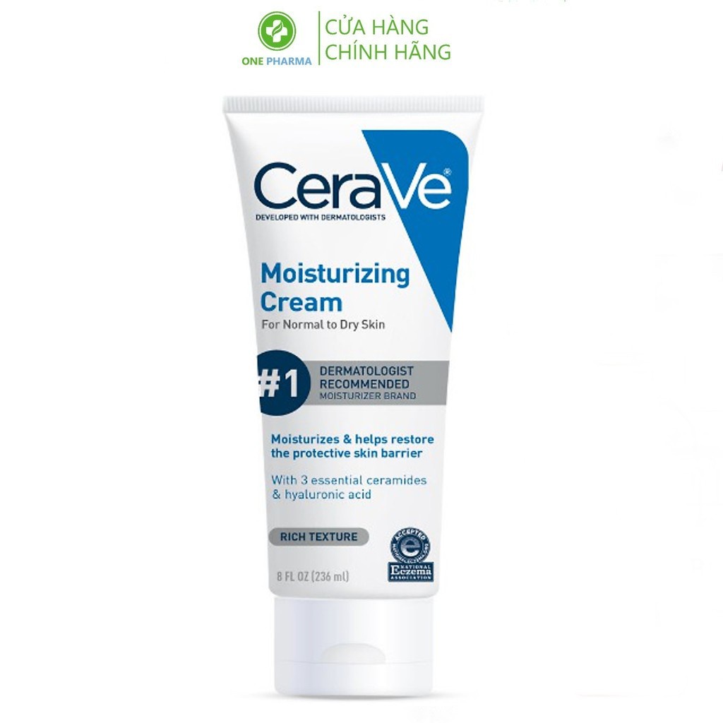 Kem dưỡng ẩm Cerave moisturizing cream cho da mặt và toàn thân 236ml