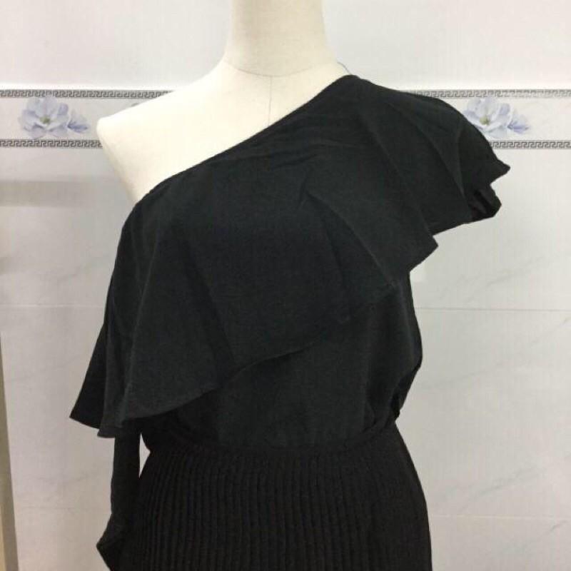 Áo croptop bèo lệch vai có ảnh thật