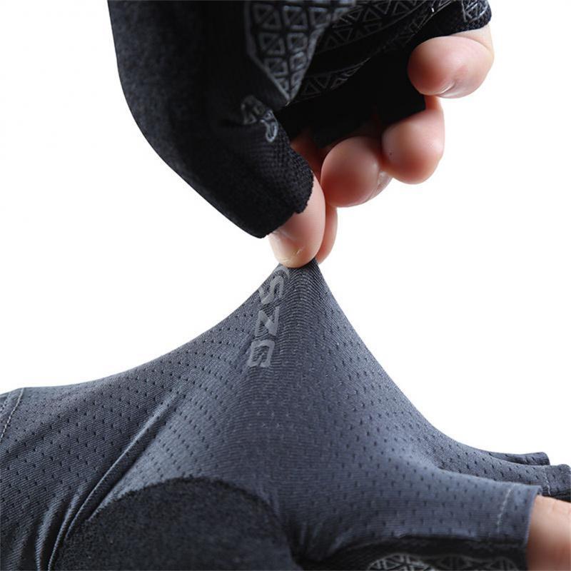 Đi Xe Đạp Fingerless Găng Tay Chuyên Nghiệp Tập Gym Thể Hình Thoáng Khí Chống Trơn Trượt Nam Nữ Ngón Mùa Hè Câu Cá Nữ Xe Đạp Xe Đạp Color: Black Size: XL