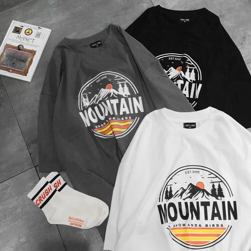 Áo phông Oversize Mountain, JACKLANE, Áo cộc tay Unisex Jack Lane