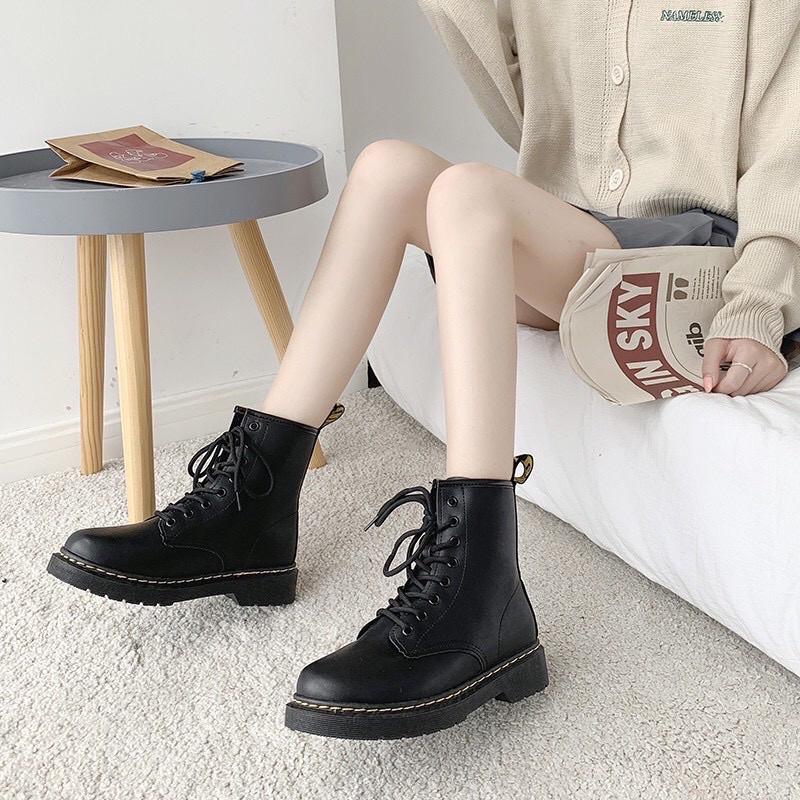Giày, Bốt nữ da mềm đế cao 3cm giá rẻ