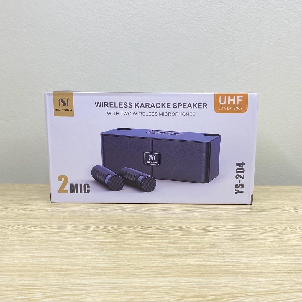 Loa Bluetooth Karaoke YS-204 Tặng Kèm 2 Micro Không Dây