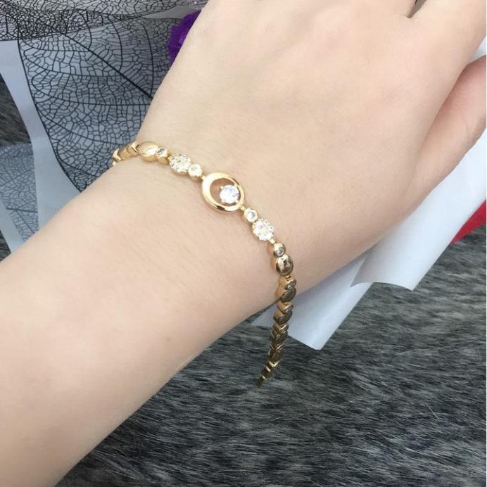 Lắc tay nữ | Vòng ty cho nữ gắn đá trắng siêu xinh.