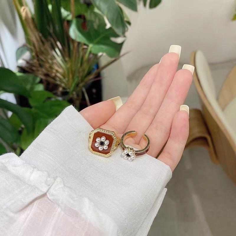 Set Nhẫn Nữ Hai Chiếc Hoa Phong Cách Vintage Đẹp Ring House