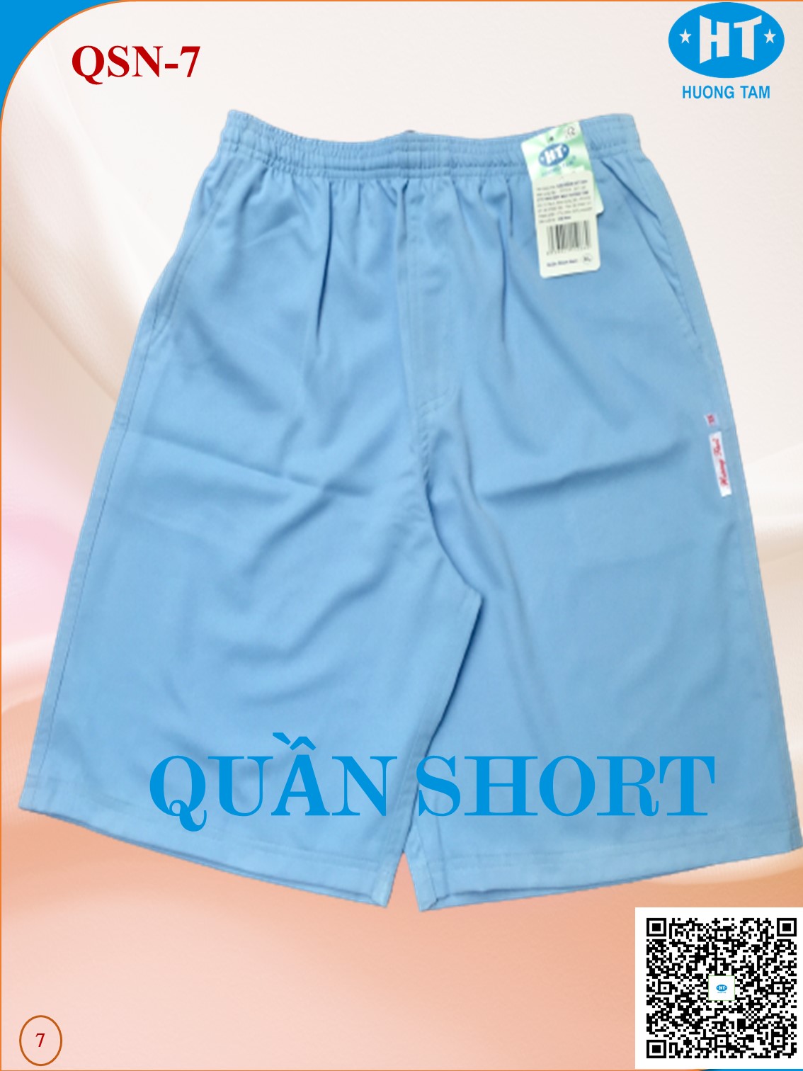 Quần Short HUONGTAM  nam cao cấp(QSN). Chất liệu vải loại tốt: mềm mại, thoáng mát, không phai màu.