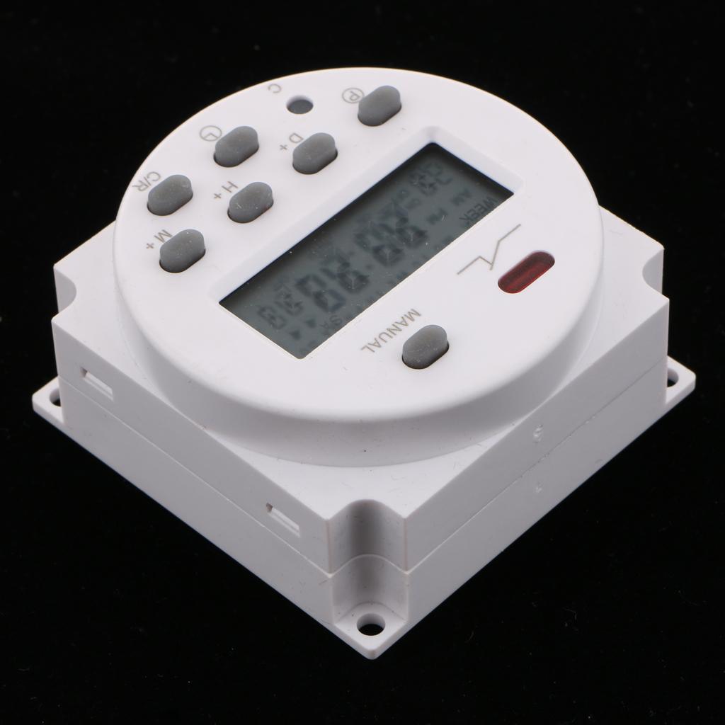 Digital LCD Relay Switch Weekly Programmable Electronic Time Timer 220VAC