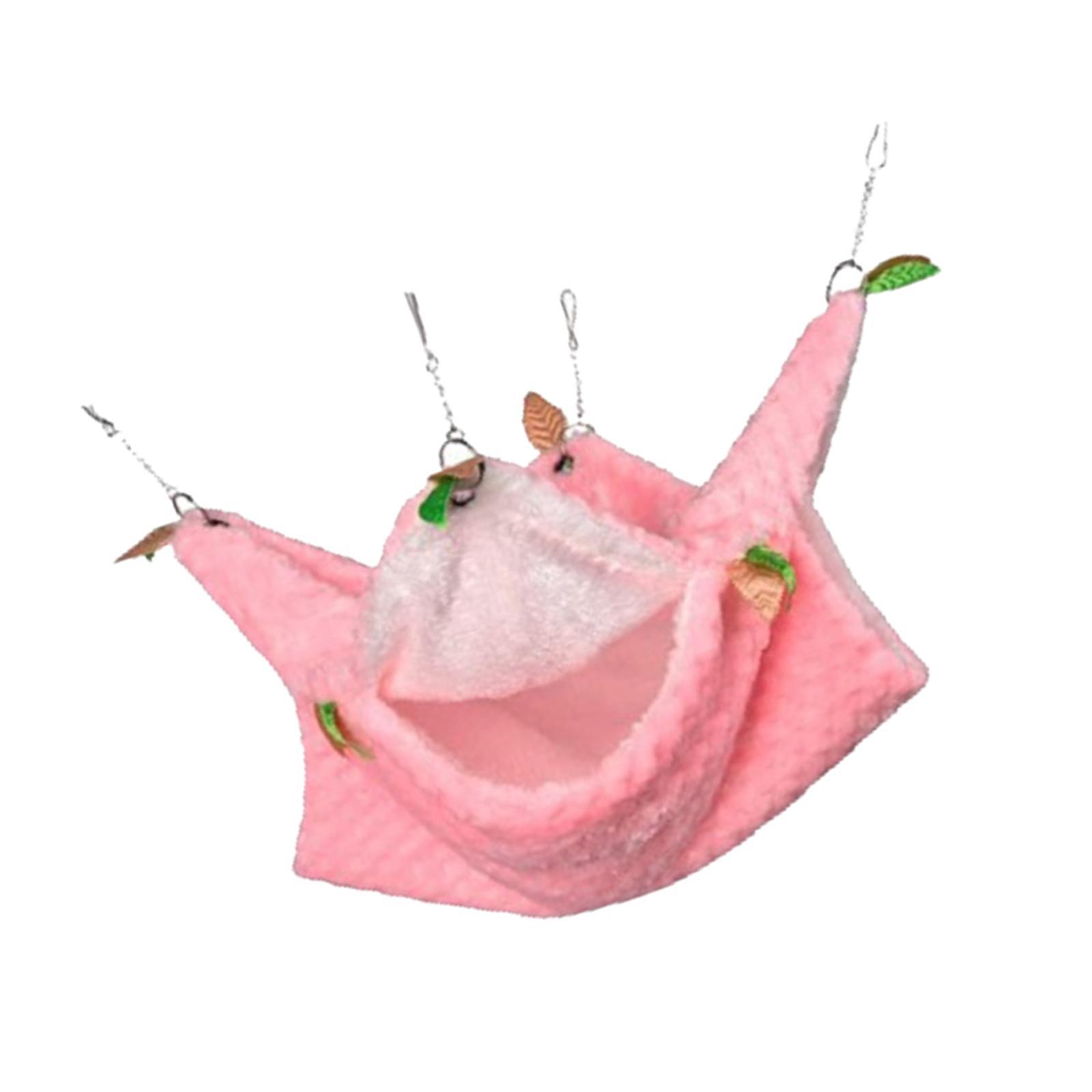 Winter Warm Hamster Bed, Hanging Hammock House Cave Nest Mats, Hideout Supplies for Hedgehog Bird Small Animal Bed