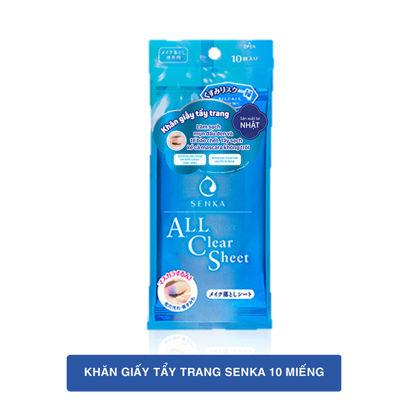 Bộ sản phẩm Senka làm sạch da ngăn ngừa lão hóa tiện lợi (Sữa Rửa Mặt Senka Perfect Whip Collagen In 120g + Khăn giấy tẩy trang 10 miếng Senka Cleansing Sheet)