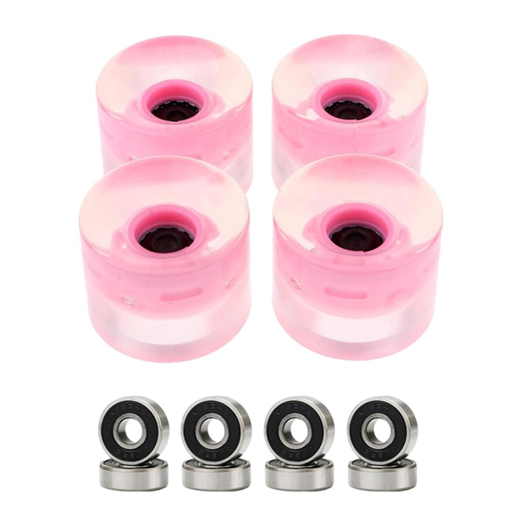 4Pcs Luminous Skateboard Wheels Flash Longboard Wheel Replacement