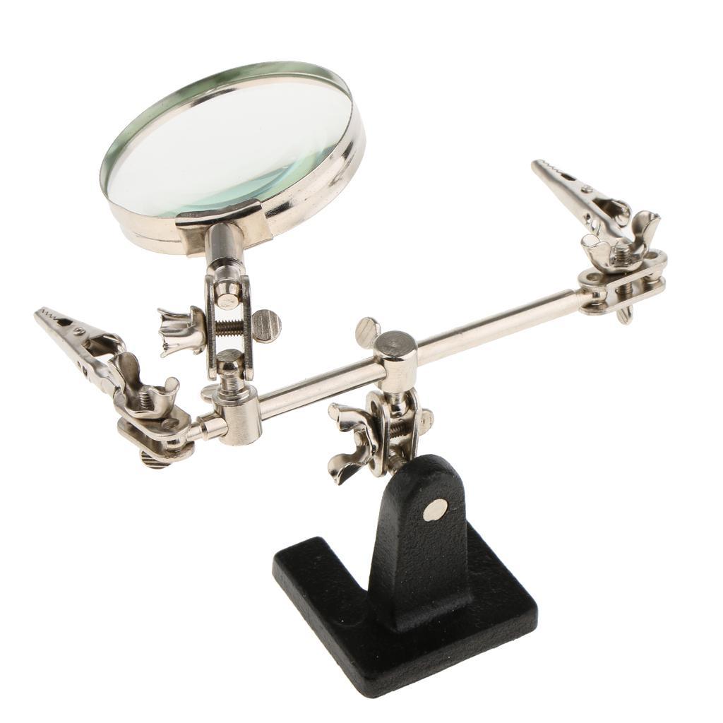 Helping Hand Magnifying Glass Tool Jewelry Stand Holder Soldering Clamp Tool