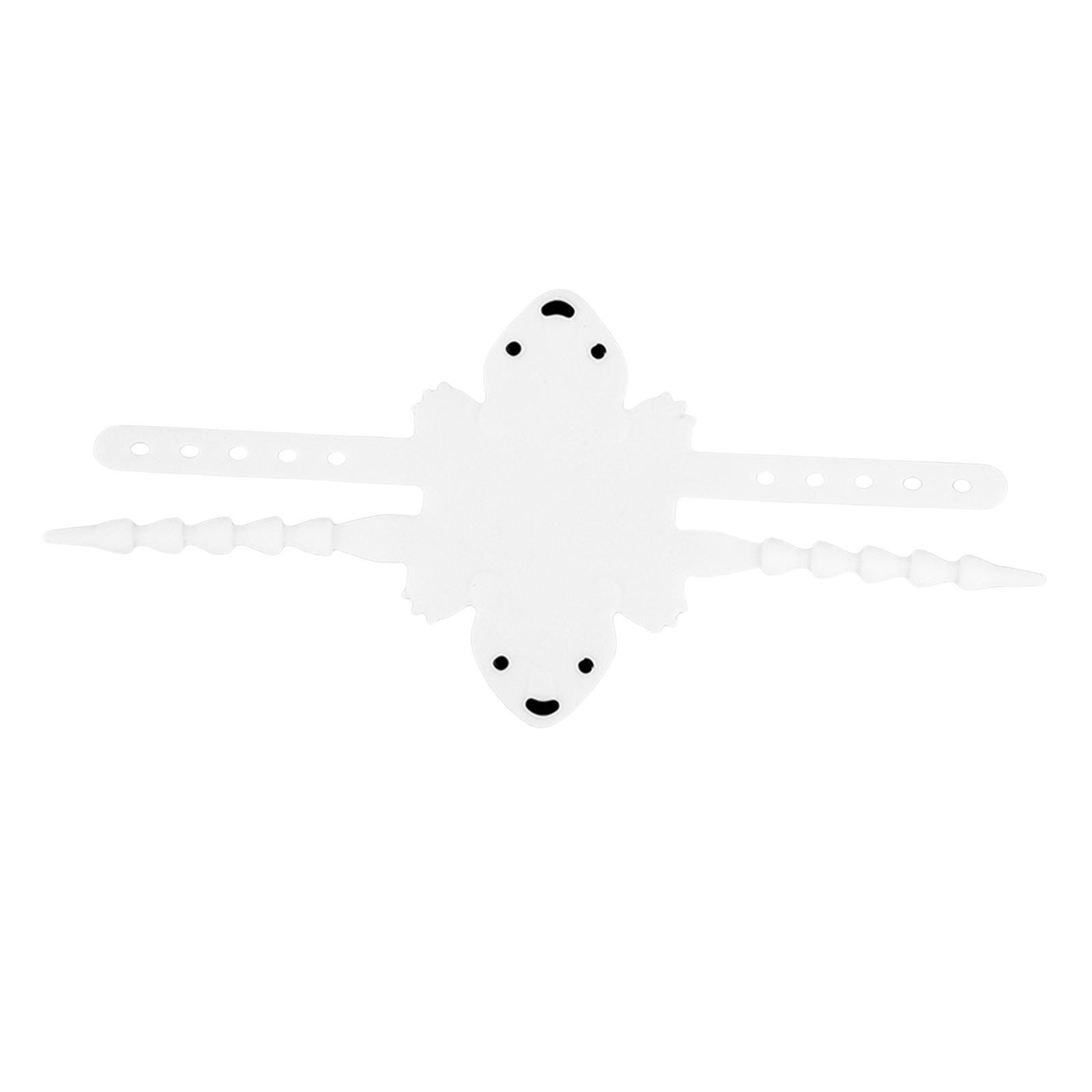 4x White Silicone Door Cushion Latch Cover Quiet Cute Bear for Nursery Baby