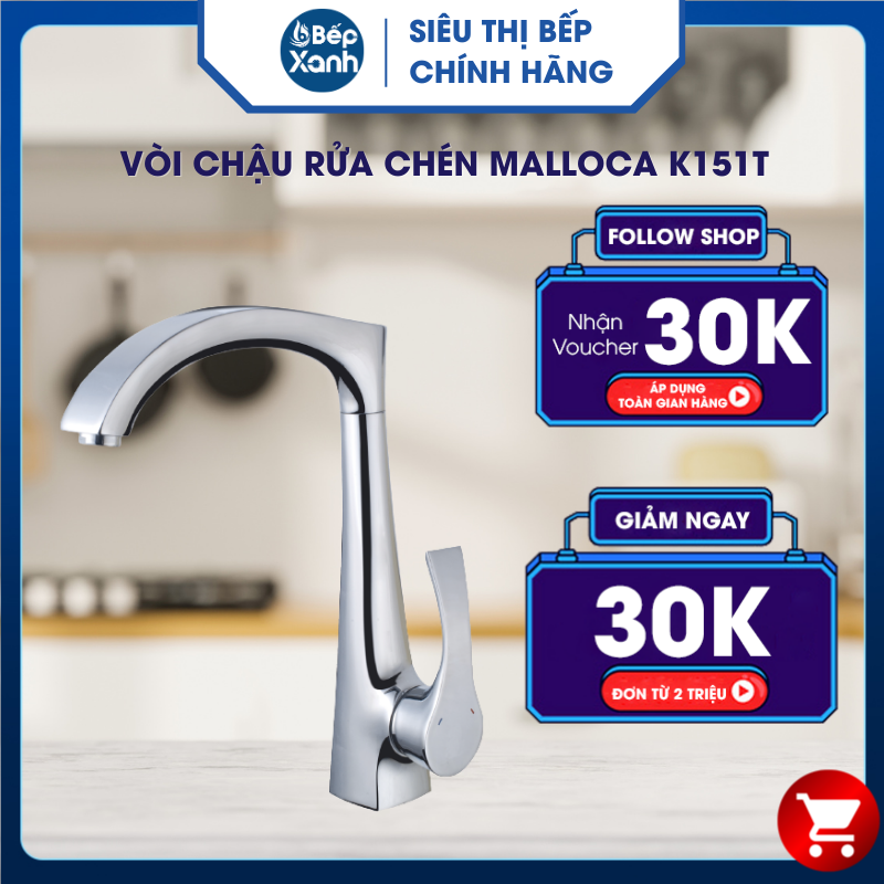 Vòi chậu rửa chén Malloca K151T - Hàng Chính Hãng