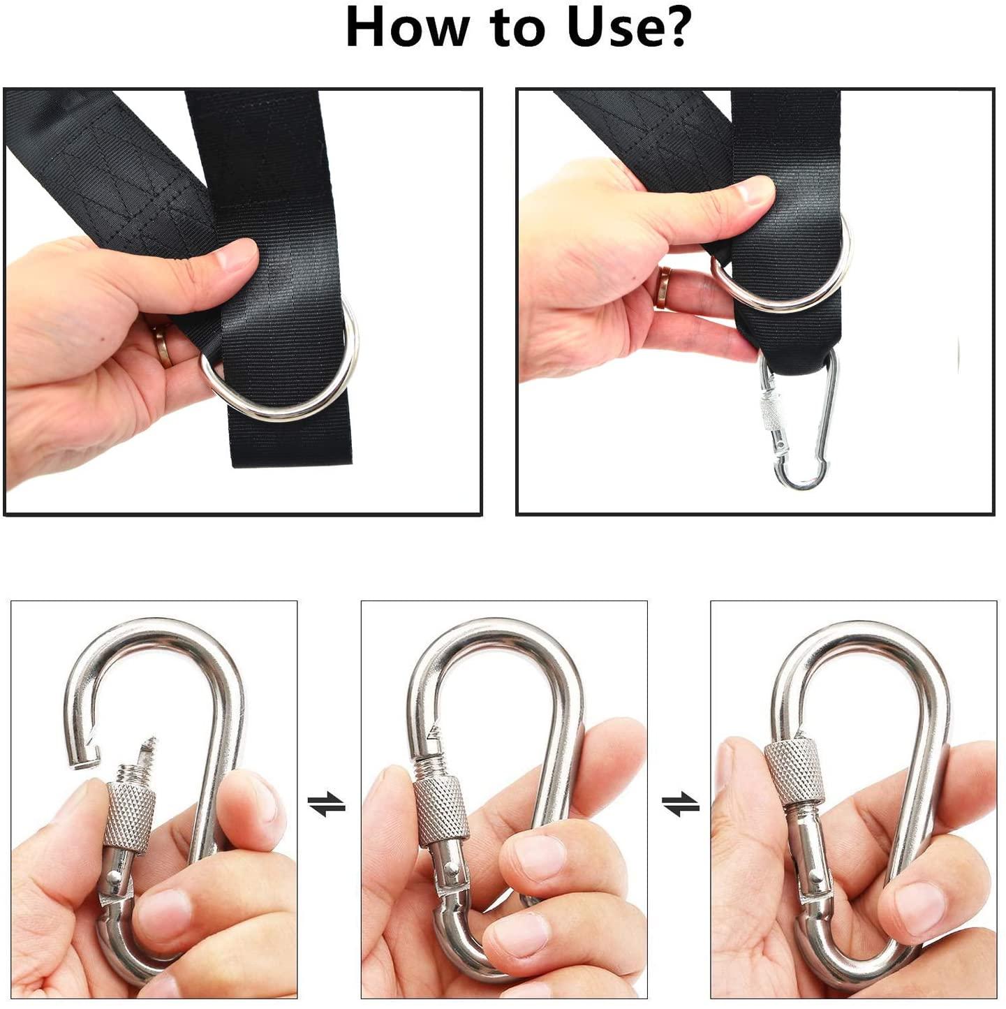 1 Cây Đu Treo Bộ Võng Dây Cắm Trại 350 KG Tải Trọng Dây Móc Neo Ngoài Trời Đi Bộ Đường Dài Võng Treo Dây