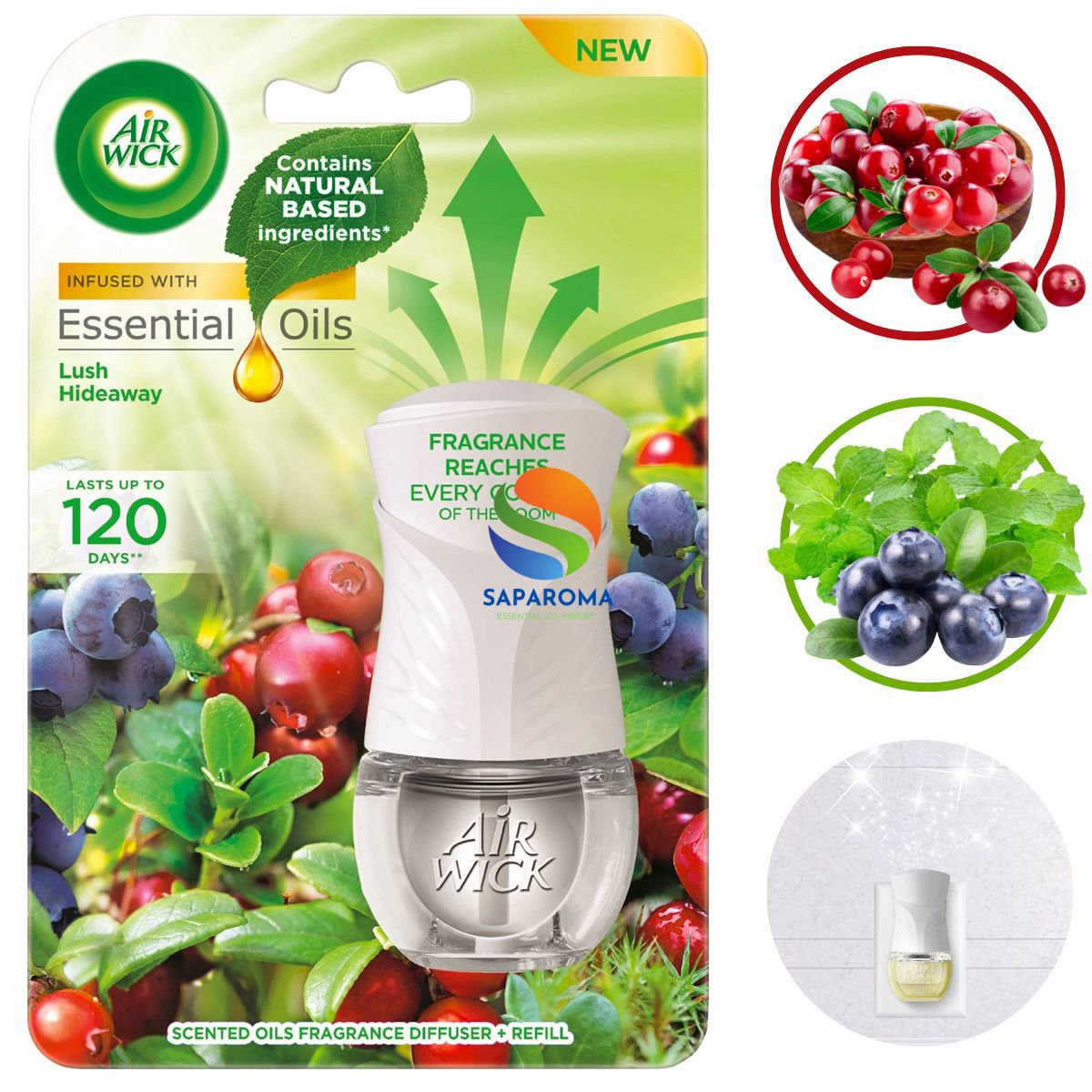 Bộ tinh dầu thơm phòng Air Wick 19ml, nhập khẩu Châu Âu